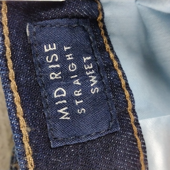 Lucky Brand Los Angeles Sweet Blue Dark Wash Mid Rise Straight Leg Ankle Jean - Picture 7 of 15
